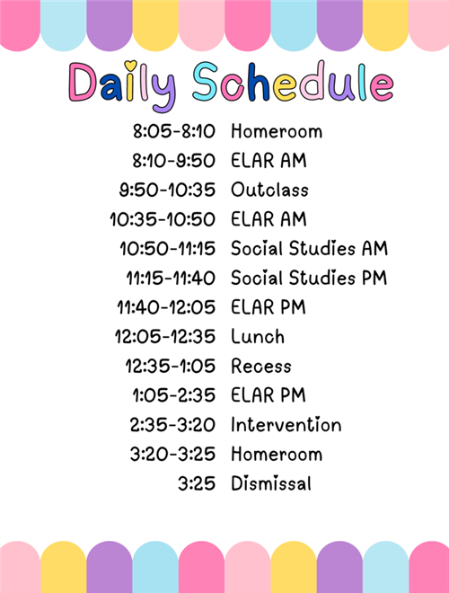 Daily Schedule